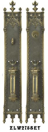 Victorian Amiens Gothic Locking Mortise Entry Door Set 22 3/4