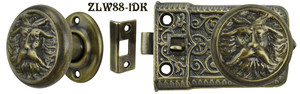 Ornate Screen Door Knob to Knob Latch Set (ZLW88-1)