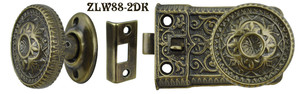 Ornate Screen Door Knob to Knob Latch Set (ZLW88-2)