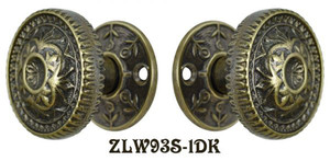 Ornate Screen Door Knob Latch Set (ZLW93S-1)