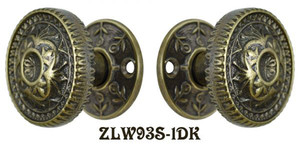 Ornate Screen Door Knob Latch Set (ZLW93S-1)