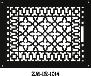 Cast Iron Floor Ceiling Or Wall Grille Registers Without Dampers Hole Size: 10"X 14"; Oa 12" X 16" (ZM-IR-1014)