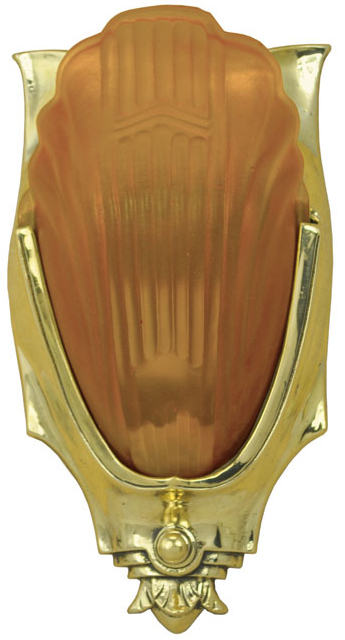 Vintage Hardware & Lighting - Art Deco Wall Fixtures Slip Shade