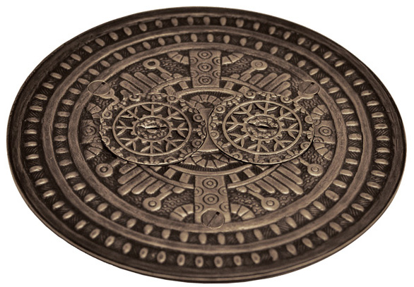 Antique Brass Finish Windsor Pattern Victorian Decorative Floor Outlet Electrical Cover