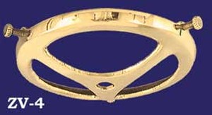 4" Brass Glass Shade Fitter (ZV-4)