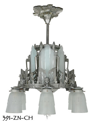 Art Deco Oscar Series Figural Chandelier (391-ZN-CH)