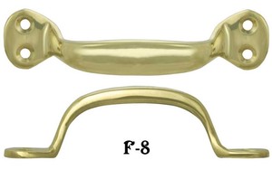Offset Brass File Handle or Window Sash Lift 4 7/8" Boring (F-8)