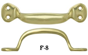 Offset Brass File Handle or Window Sash Lift 4 7/8