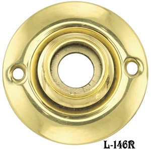 door knob rosette 2 3/16" dia Polished Ogee Stamped BRASS ONE Per Each 