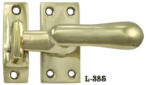 French Door Bolt - Vintage Design Window Casement Latch or Door Latch with Surface Strikeplate (L-38S)