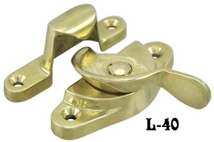 Traditional Plain Window Sash Lock Brass Or Nickel (L-40)
