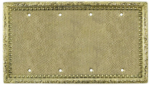 Victorian Decorative Quad Gang Switchplate Blank (L-W51)