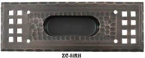 Arts & Crafts Copper Recessed Handle Pacific Pattern (ZC-51RH)