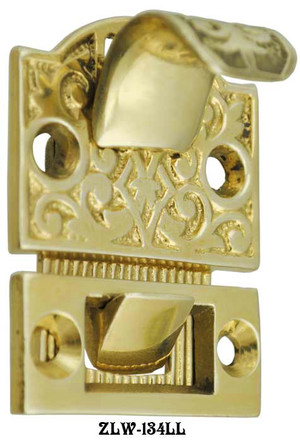 Solid BRASS WINDOW LIFTS Antique 1890's Victorian   = 