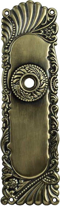 decorative vintage style brass door plate for knob only