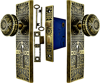 antique style mortise lock door set  lockset