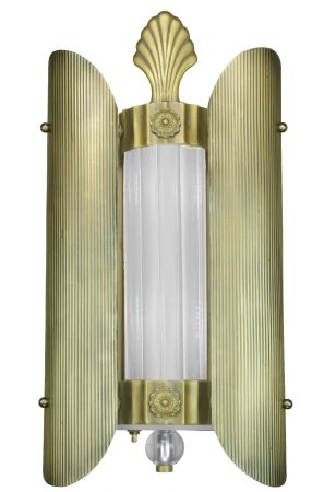 Historic Brass/Bronze Re-creation of the Triple Theater Sconce from the 1930's (188-WES)