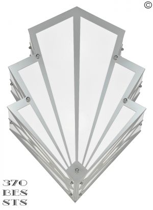 Art Deco Large Outdoor Wall Sconce Porch Light Exterior Lighting (370-BES-STS)