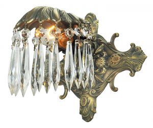 Art Deco Wall Sconce Elegant Crystal Recreated Antique Light Fixture (501-ES-DK)