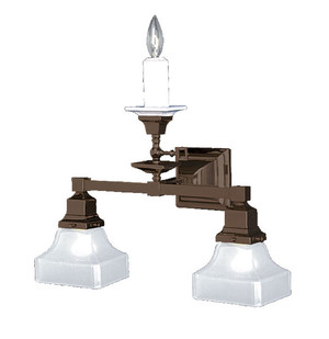 Mission Style Candle & Electric Triple Wall Sconce (536-TGE-SA)