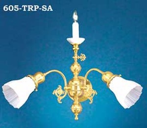 Victorian Sconce - Candle Sconce Victorian Triple Transitional Sconce (605-TRP-SA)