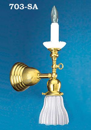 Victorian Gas Candle Early Electric Wall Sconce Light (703-SA)