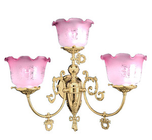 Victorian 3 Arm Wall Sconce Light (706-TRP-GS)
