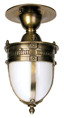 Victorian Style Knights Helmet Close Ceiling Light (764-CCL-PB)