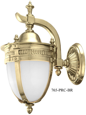 Victorian Sconce - Knight's Helmet Porch Wall Sconce c1910 Recreation (765-PRC-BR)