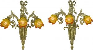 Pair of Very Impressive Large French 3-Light Sconces (ANT-1295)