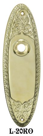 Vintage Style Oval Doorknob Receiver Door Plate (L-20KO)