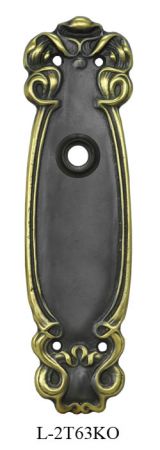 Art Nouveau Doorknob Back Plate (L-63KO)