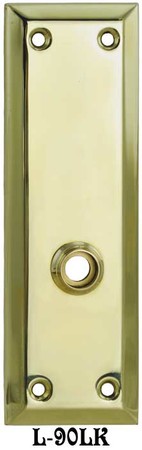 Victorian Recreated 10" Tall Plain Lower Knob Only Function Door Plate (L-90LK)