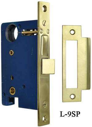 Mortise Lock for Entry Doors with Double Lift Thumblatch Function, 2 1/2" Backset (L-9SP/DL)