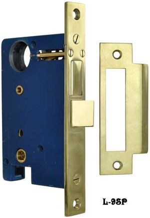 Entry Door Mortise Lock for Doorknob Exterior & Doorknob Interior Function with 2 1/2" Backset (L-9SP)