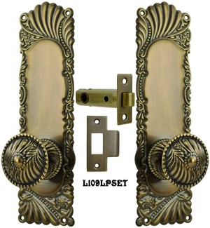 Victorian Corbin Roanoke Low Knob Passage Door Plate Set (L109LPSET)