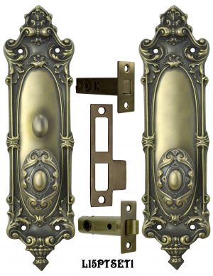 Victorian Rococo Yale Pattern Set with Locking Turnlatch (L15PTSET1)