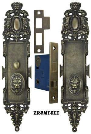 Roaring Lion Door Plate Passage Set with Locking Turnlatch (Z189MTSET)