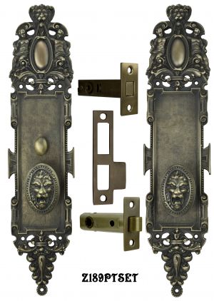 Roaring Lion Door Plate Passage Set with Locking Turnlatch (Z189PTSET1)