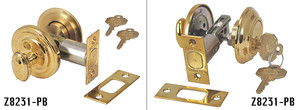 Baldwin Deadbolt Cylinder Lock 2 1/2" in Polished Brass (Z8231-PB)