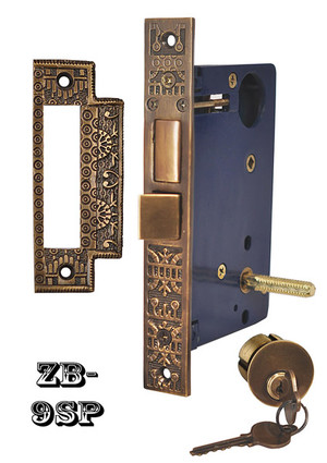 Victorian Recreated Entry Door Lock Windsor Pattern (ZB-9SP)