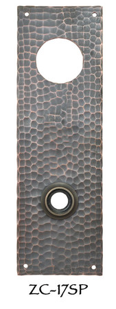 Arts & Crafts Hammered Solid Copper Entry Door Plate (ZC-17SP)