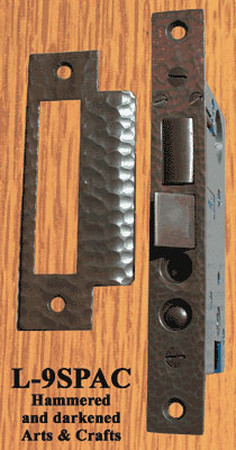 Arts & Crafts Hammered Copper Mortise Lock 2 1/2" Backset (ZC-9SP/SL)