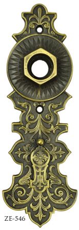 Victorian Doorknob Backplate By R&E (ZE-546C)