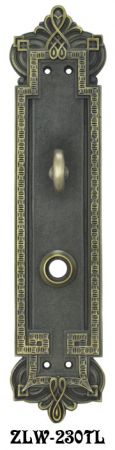 Byzantine Gothic Door Plate with Turnlatch (ZLW-230TL)
