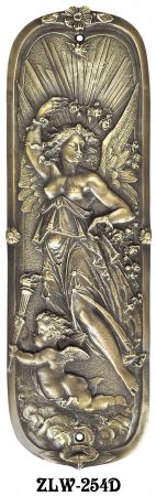 Figural Door Pushplate Goddess Of Day (ZLW-254D)