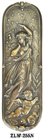 Figural Door Pushplate Goddess Of Night (ZLW-255N)