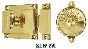 Circa 1900 Occupied/Open Bathroom Surface Privacy Latch (ZLW-291)