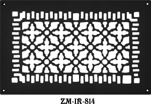 Cast Iron Floor Ceiling Or Wall Grille Registers Without Dampers Hole Size: 8" X 14"; Oz 10" X 16" (ZM-IR-814)