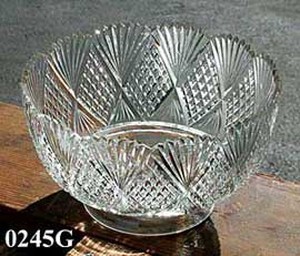 Handcut Glass Shade Lead Crystal 4" Fitter (0245G)